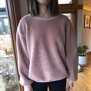 Fuzzy pink sweater